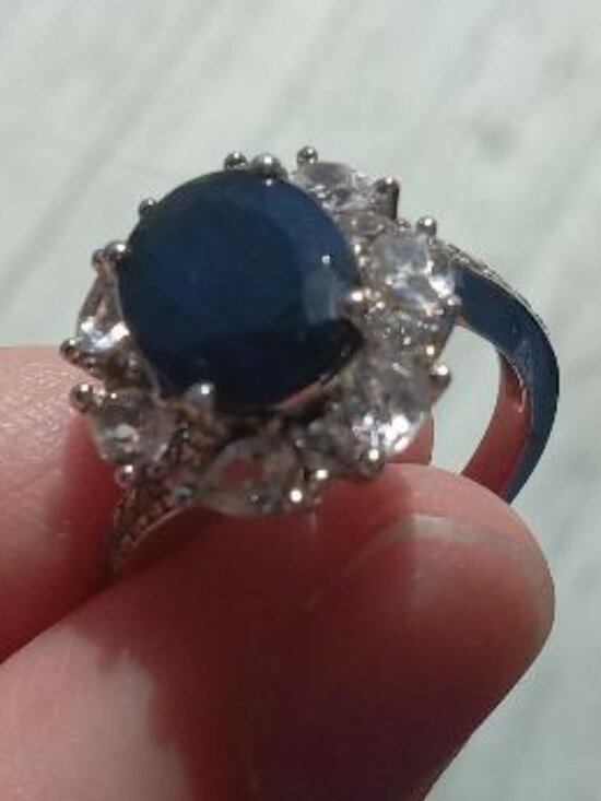 Jewelry - London blue topaz flower ring